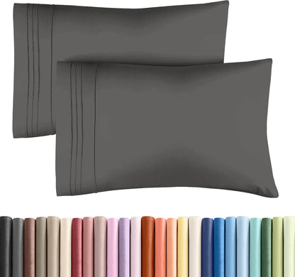 Queen08 - Charcoal2-Pack Pillowcases
