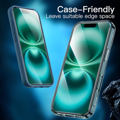 JETech Displayschutzfolie für iPhone 16 6,1 Zoll, gehärtetes Glas mit einfachem Installationstool, Case-Friendly, HD Klar, 3 Stück