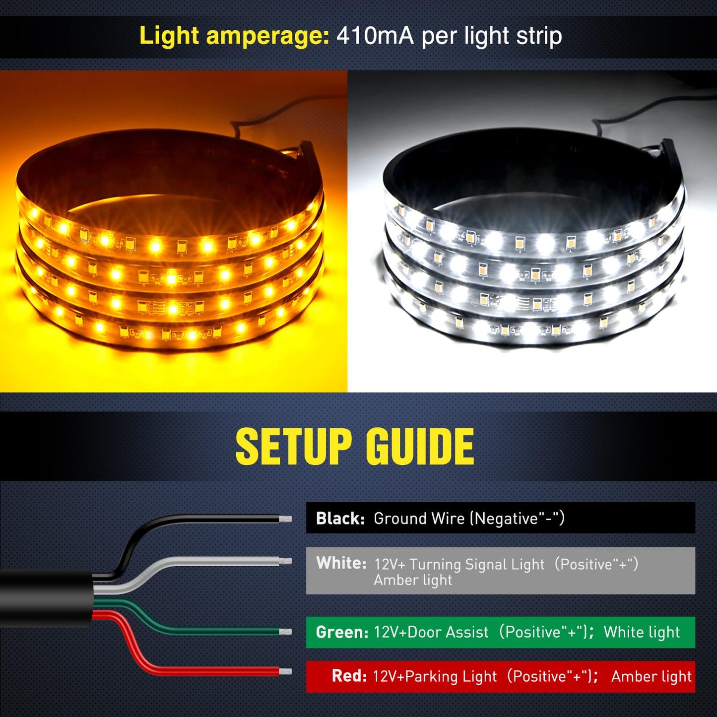 Nilight 4Pcs Car Underglow Neon Accent Strip Lights 252 LEDs RGB 8 Color Sound Active Function Music Mode with Wireless Remote Control Underbody Light Strips for Cars Van SUV Truck