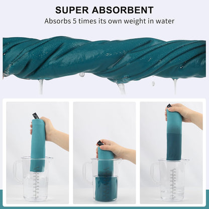 Rainleaf Mikrofaserhandtuch, perfekt für Reisen, Fitnessstudio und Camping. Schnell trocknend - Super saugfähig - Ultra kompakt - Leicht. Geeignet für Ausflüge, Strand, Dusche, Rucksackreisen, Schwimmbad
