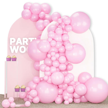 PartyWoo Light Pink Balloons 100 pcs Different Sizes of 36 18 12 10 5 Inch Pastel Baby Pale Pink Balloon Arch Kit Garland for Baby Shower Valentine's Day Princess Birthday Party Decorations Pink-Y48