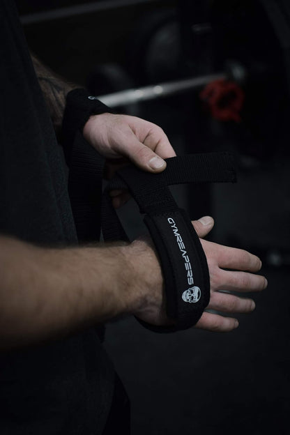 Gymreapers Hebe-Handgelenkbandagen für Gewichtheben, Bodybuilding, Powerlifting, Krafttraining und Kreuzheben – gepolstertes Neopren mit 45,7 cm Baumwolle