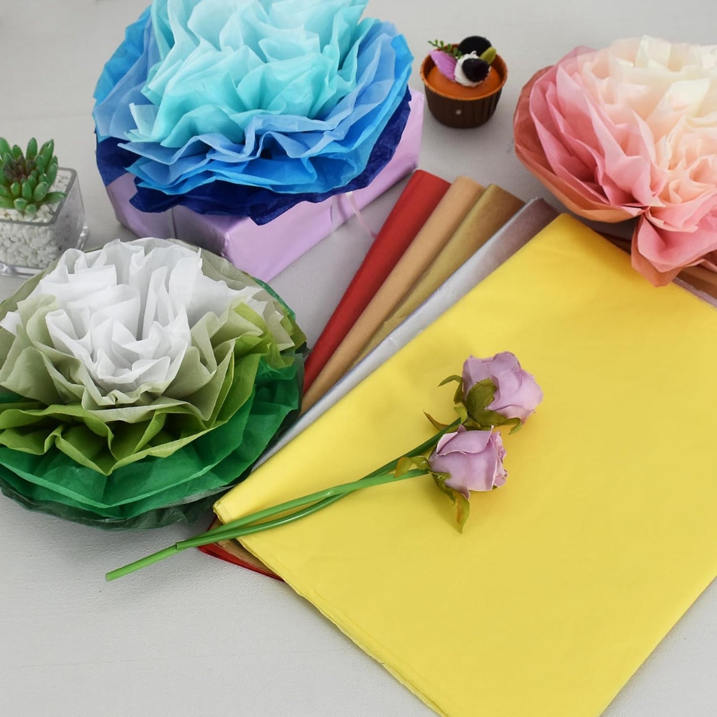 100 Blatt Seidenpapier Salbeigrün 35x50cm Geschenkpapier Seidenpapier Großpackung für DIY-Projekte Geschenktüten Geschenkverpackungen Hochzeiten Valentinstag Ostern Weihnachten und Geburtstagsfeiern Basteln