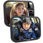 Funbliss Baby-Rückspiegel für rückwärtsgerichteten Autositz, 360° drehbar, sicherheitszertifiziertes, bruchsicheres Acrylglas, klare Weitsicht, Baby-Autospiegel für rückwärtsgerichteten Kindersitz, Baby-Fahrzeugspiegel