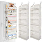 ULG Over The Door Organizer with 6 Large Pockets 12 Side Pockets, 50lbs Weight Capacity Door Hanging Organizer for Bedroom, Bathroom, Pantry, Nursery Storage, Beige