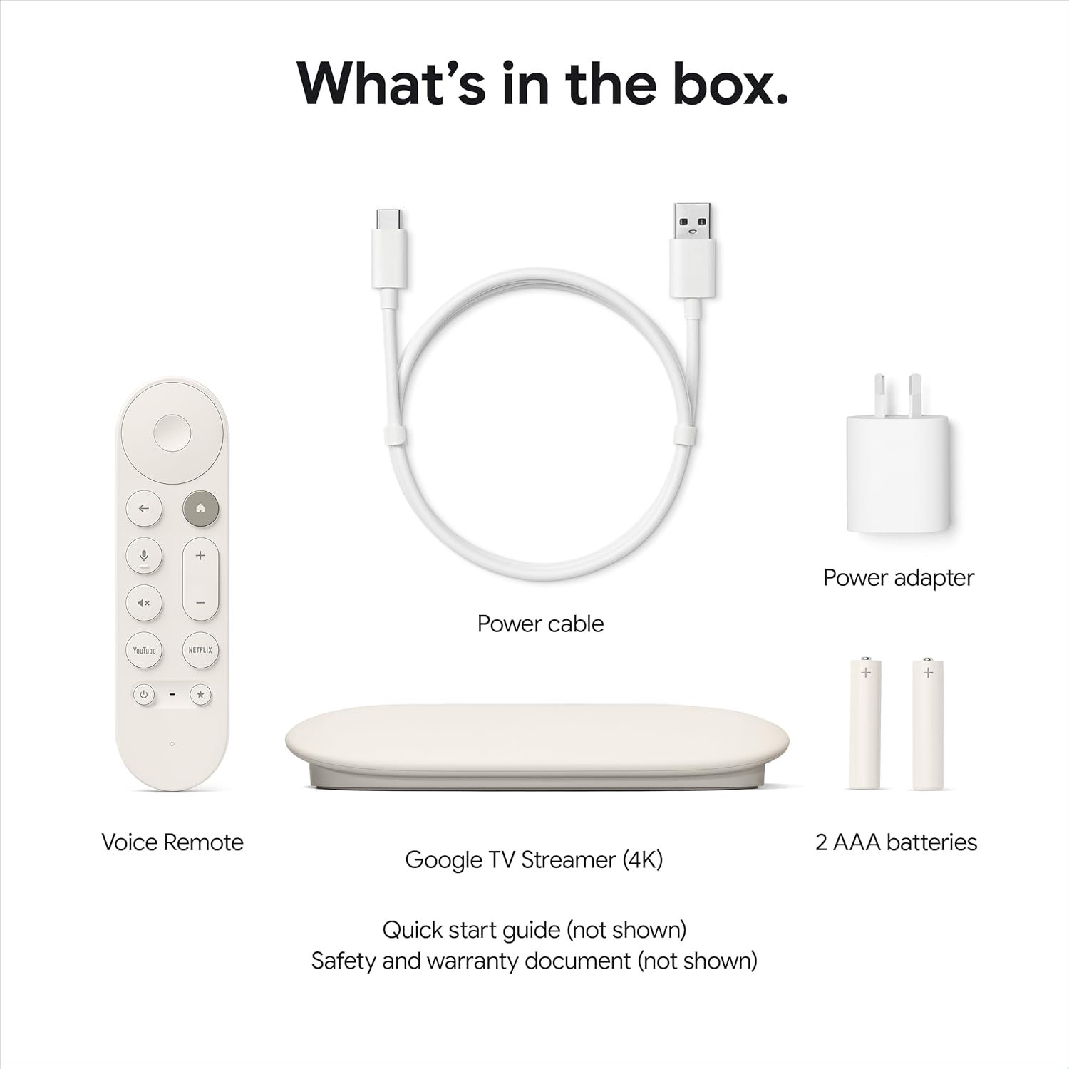 Google TV Streamer (4K) - Fast Streaming Entertainment With Voice Search Remote - Watch Movies, Shows, Live TV, and Netflix in 4K HDR - Smart Home Control - 32 GB Storage - Porcelain