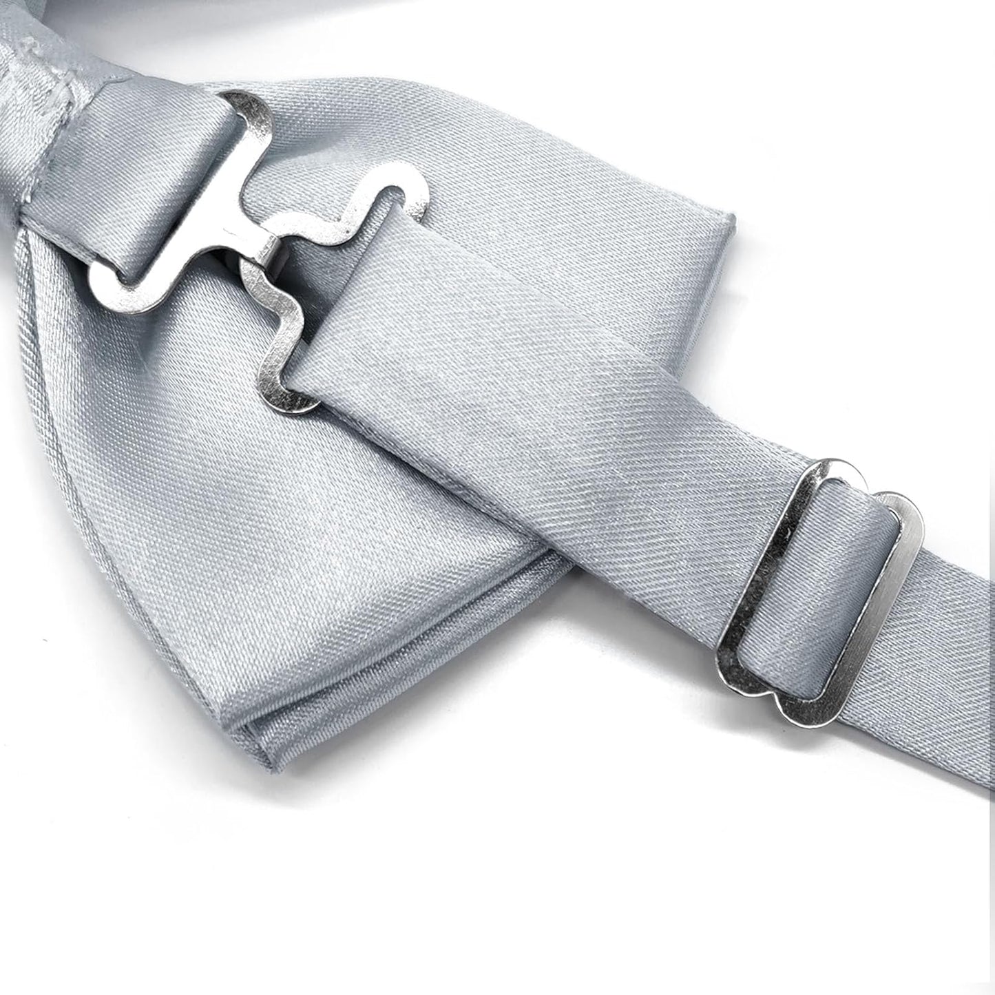 Verstellbare Herren-Fliege, einfarbig, doppelt gefaltet, vorgebunden für Dinner, Hochzeiten, Partys, Business, Bälle