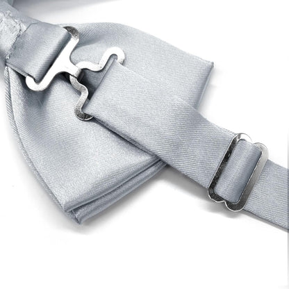 Verstellbare Herren-Fliege, einfarbig, doppelt gefaltet, vorgebunden für Dinner, Hochzeiten, Partys, Business, Bälle