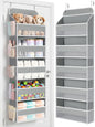 Yecaye 1 Pack Over the Door Organizer, 35.2lbs Load Toy Stuffed Animal Storage, Swing-proof Hanging Bathroom Organizers and Storage for Nursery Newborn Baby Essential Stuff Dorm Room Essentials