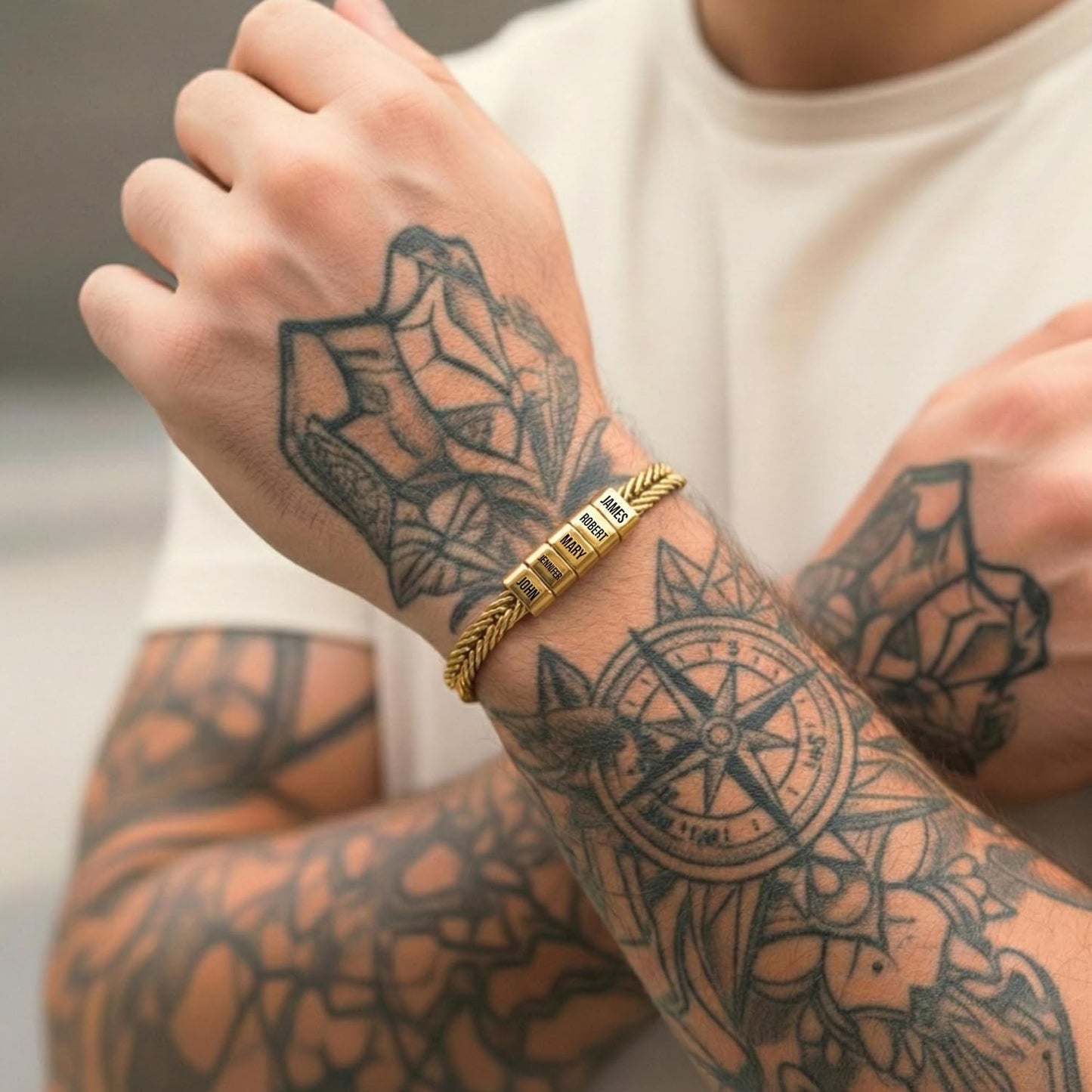 Personalized Stainless Steel Bracelet for Men - A Meaningful Gift