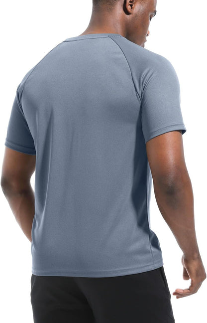 Boyzn 1er, 3er, 5er oder 7er Pack Herren-Trainings-Laufshirts, Dry Fit feuchtigkeitsableitendes T-Shirt, Gym Sport Kurzarm-T-Shirts