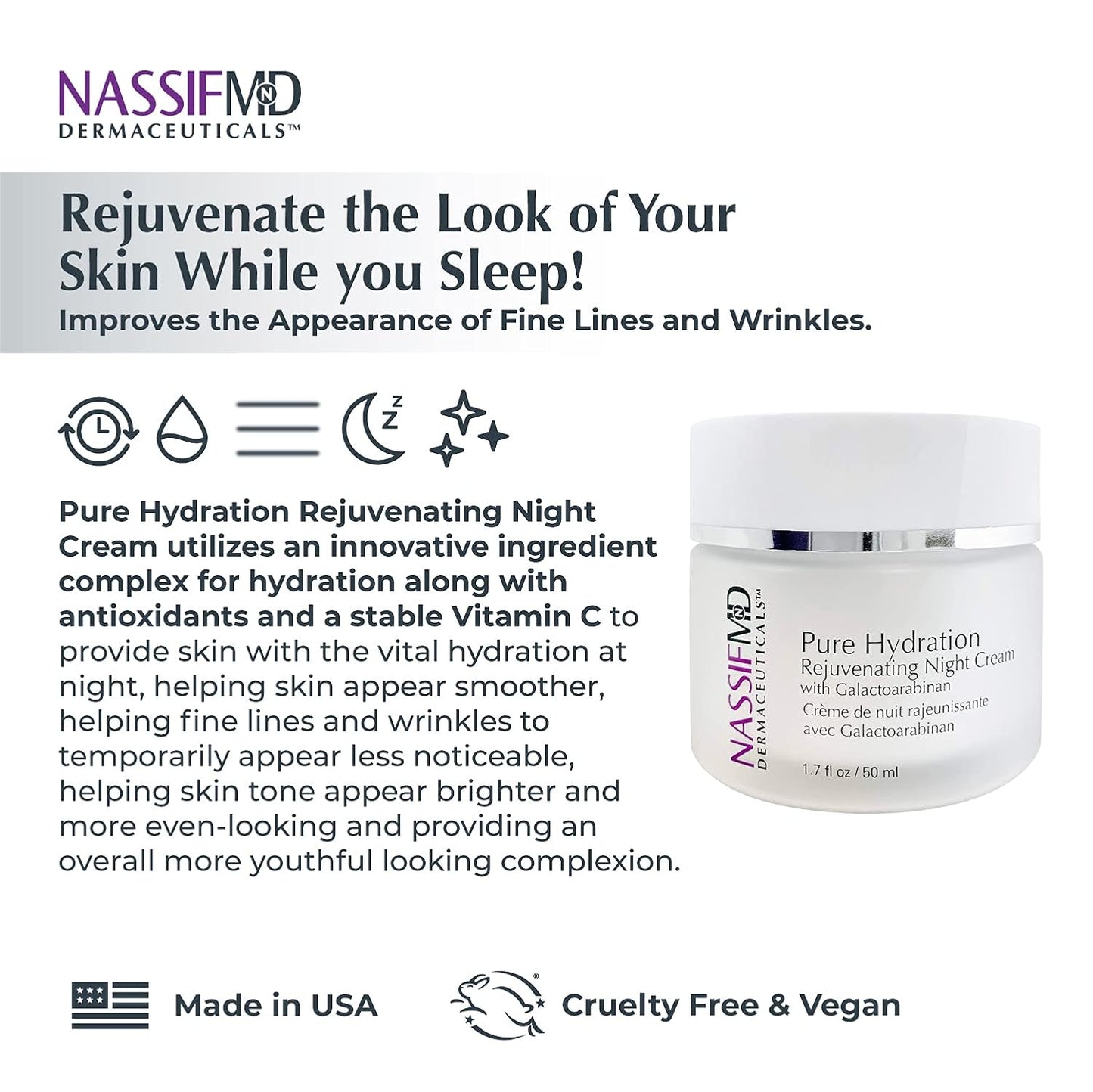 NASSIF MD Pure Hydration Rejuvenating Night Cream and Soft Focus Hydrating Day Cream Bundle