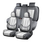 Coverado Car Seat Covers 5 Pieces, Full Set Universal Seat Covers for Cars, Waterproof Nappa Leather Auto Seat Protectors with Head Pillow, Car Interiors Fit for Most Sedans SUV Pick-up Truck, Black