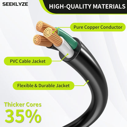 16/3 Black Extension Cord 6 FT Indoor - A Game-Changer for Your Home or Office