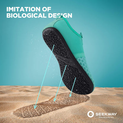 SEEKWAY Wasserschuhe Damen Herren Schnelltrocknend Badeschuhe Aquaschuhe Barfuß Rutschfest Schwimmen Pool Outdoor Surfen Fluss See Yoga