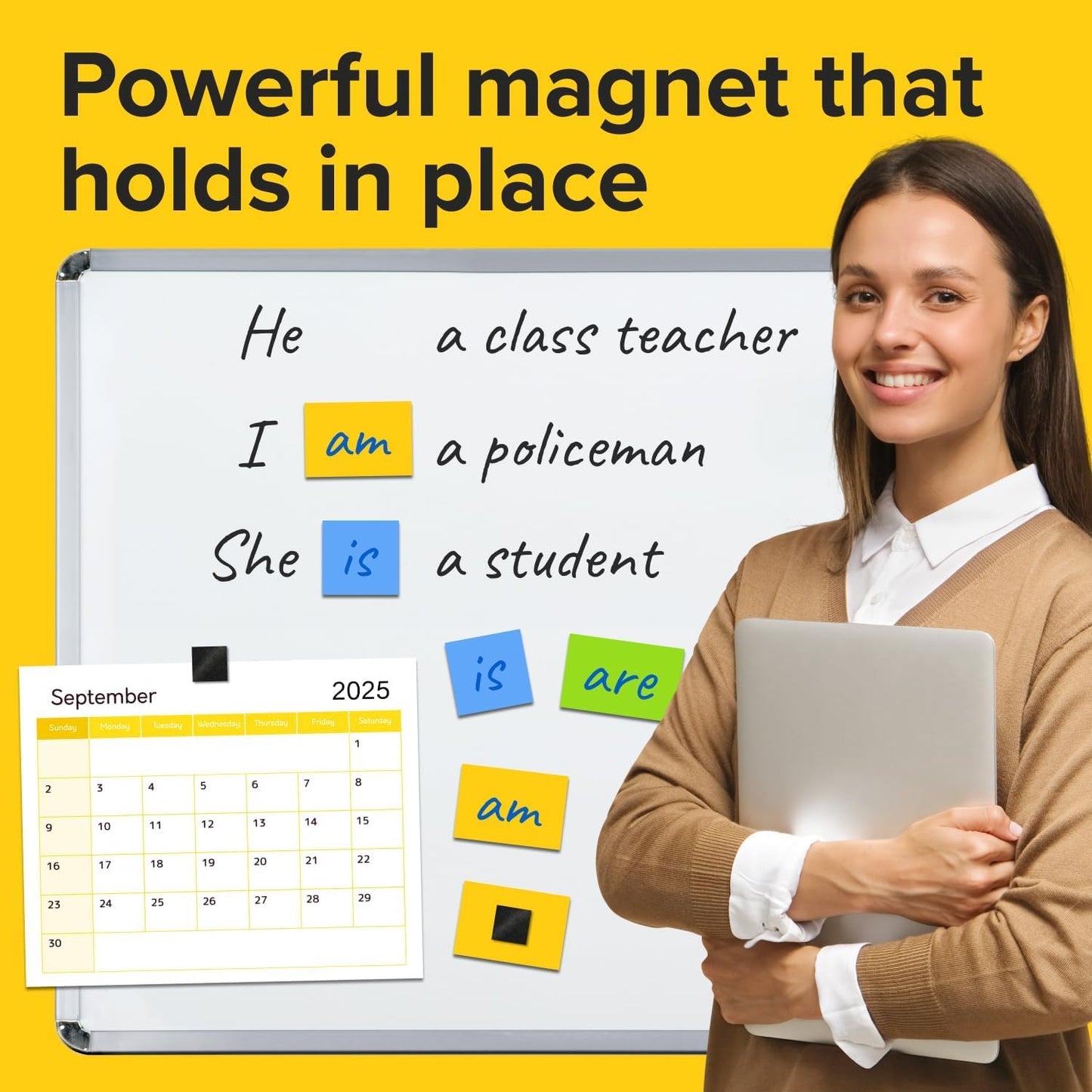 Runde, flexible Magnete mit Klebefläche – (120 Stk. 2x0,2cm) Magnetpunkte für Whiteboard, Kühlschrank – Sticker für Planung und Organisation – Ein Muss für Lehrer – Unterrichtsmaterial