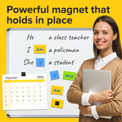 Runde, flexible Magnete mit Klebefläche – (120 Stk. 2x0,2cm) Magnetpunkte für Whiteboard, Kühlschrank – Sticker für Planung und Organisation – Ein Muss für Lehrer – Unterrichtsmaterial