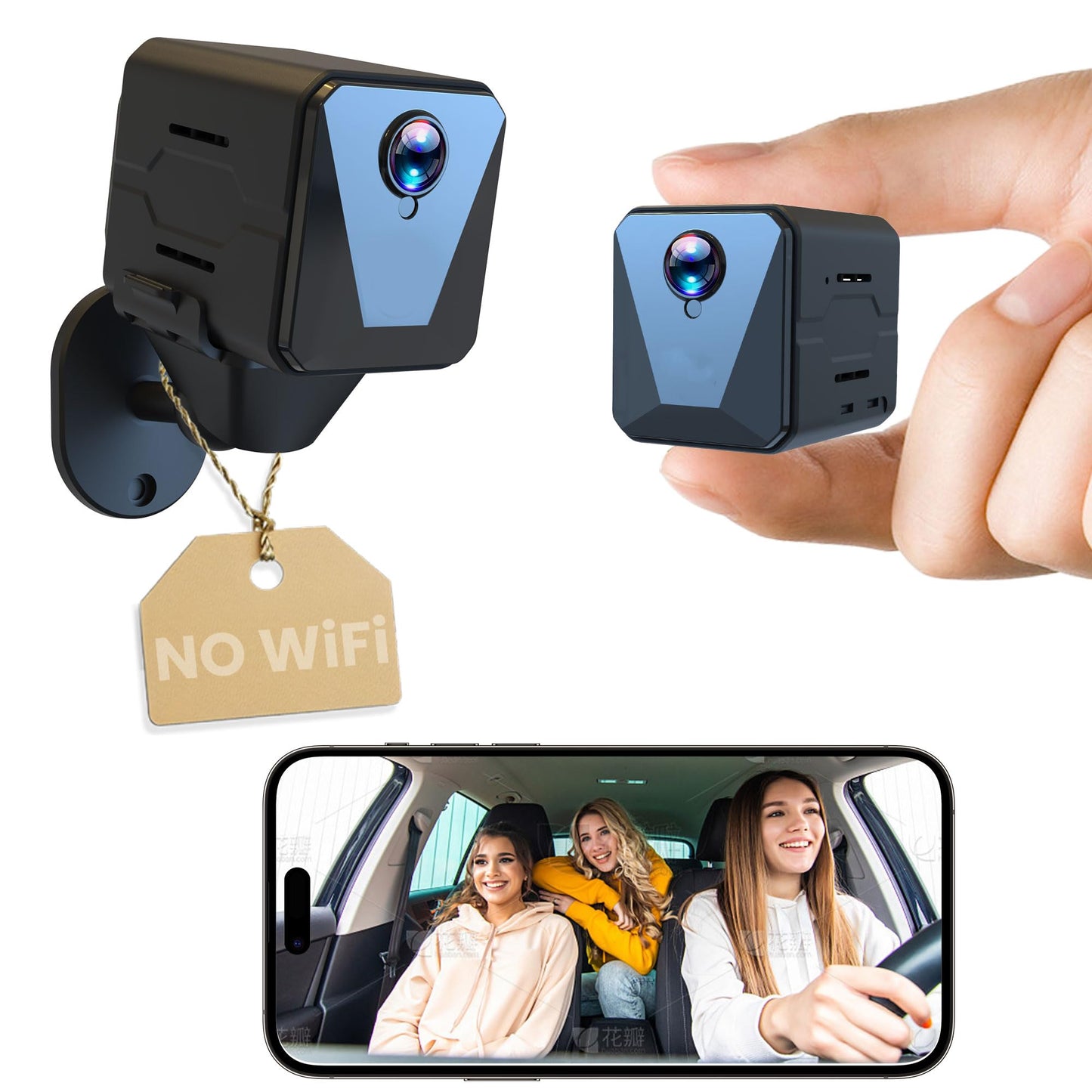 Funstorm 2025 Upgraded Security Camera, 4K HD Mini Nanny Cam for Home with Night Vision, WiFi Indoor Camera, 100 Days Long Battery Life, Motion Detection, Remote Viewing, Wireless Surveillance Cam