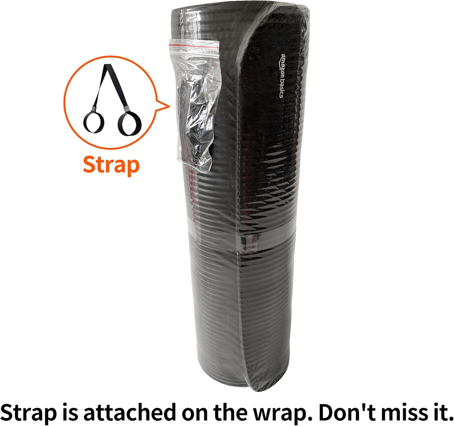 Amazon Basics Dicke Übungs-Yogamatte mit Tragegurt