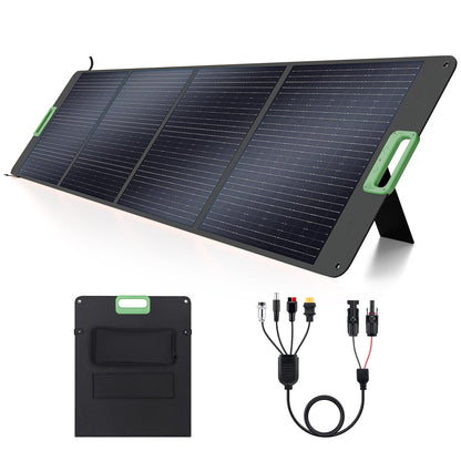 100W Portable Solar Panel, 23.5% High Efficiency ETFE Foldable Solar Charger for Power Station Generator, IP65 Waterproof with Kickstands, 18V Output for RV Camping Van Off-Grid Outdoor