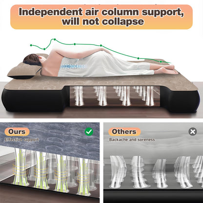 Umbrauto Car Air Mattress Backseat| Inflatable Truck Back Seat Camping Airbed for SUV Rear Seat, Blow Up Sleeping Travel Bed for Van Trunk with Pump & Pillows