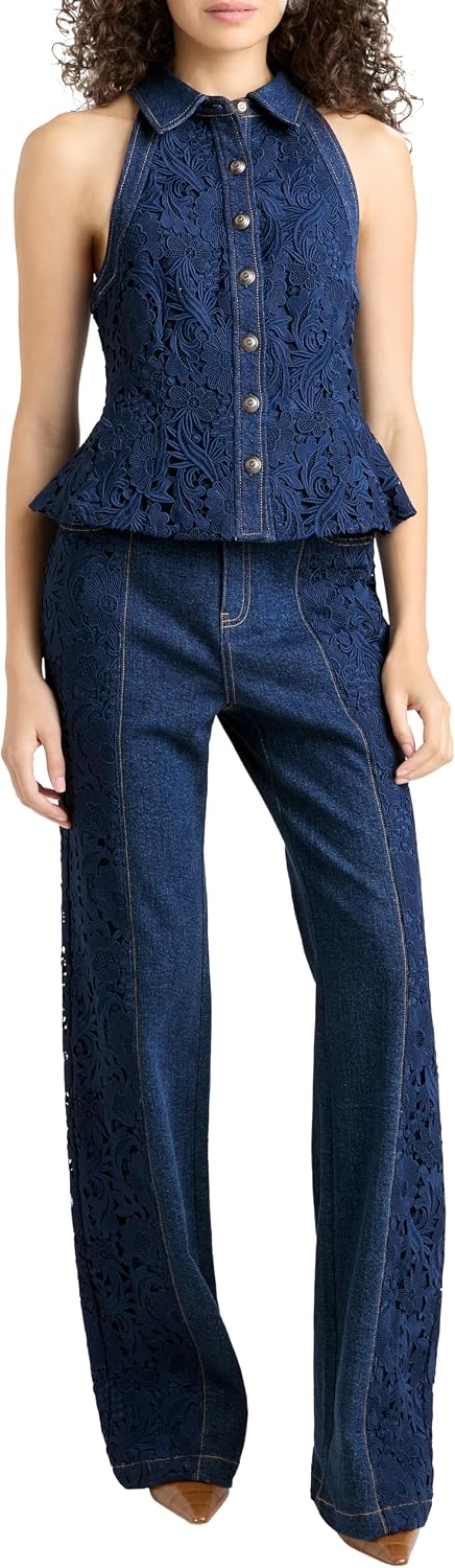 Cinq à Sept Womens Lace Combo Francine Pant