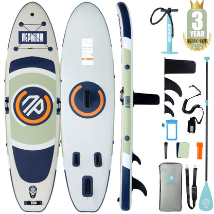 Niphean（Ultra-Light） Inflatable Paddle Board with StabilTrac Fin and Durable SUP Accessories, 10' Stand Up Paddle Boards for Adults & Youth, Versatile Yoga Paddle Board, Gift Ideas