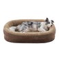 JOEJOY Orthopedic Dog Beds Large Sized Dog, XL Egg-Crate Memory Foam Pet Couch Bed with Bolster Sides, Waterproof Lining, Removable Washable Cover & Non-Slip Bottom, Brown