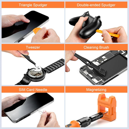 JOREST 40Pcs Small Precision Screwdriver Set, Mini Tool Kit with Torx T5 T6 T8 T9, Triwing Y00, Star Pentalobe, Repair for Ring Doorbell, Laptop, PC, Switch, PS5, Xbox, MacBook, iPhone, Watch, Glasses