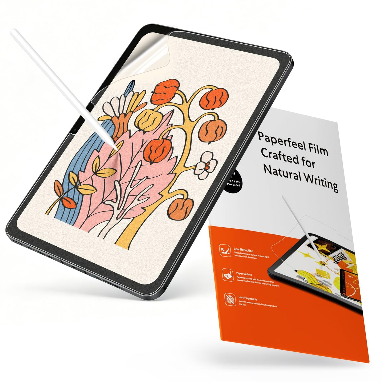 KCT 2 Pack Paperfeel Screen Protector Compatible with iPad A16 11th Generation 2025 11 inch/iPad 10th 2022 10.9 inch & iPad Air 11 inch M4/M3/M2 (2026/2025/2024), Write as Real Paper, Anti Glare
