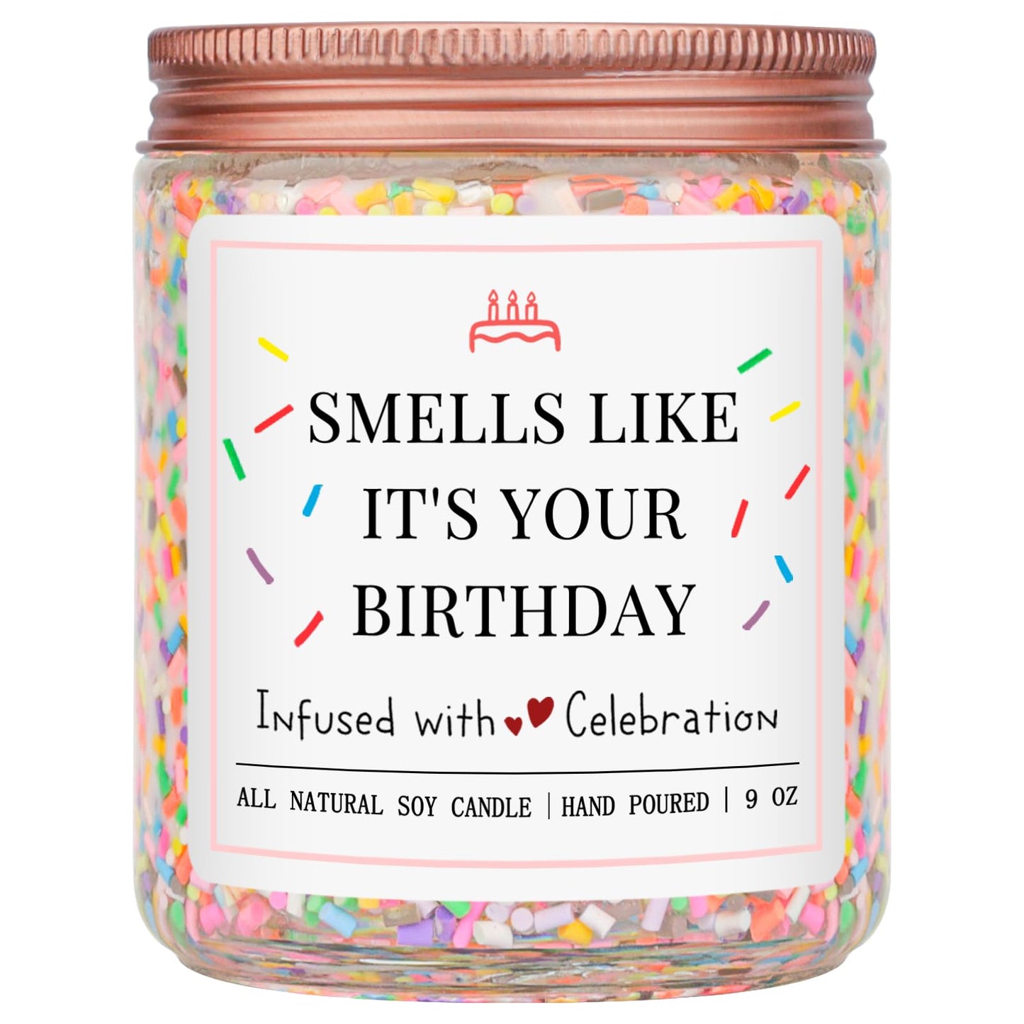 Homsolver 40th Birthday Gifts for Women Ideas, Decorations Gifts for 40 Year Old Woman, 40th Birthday Candles - Limited Edition 1986 Handmade (Vanilla Birthday Cake Scent with Sprinkles)