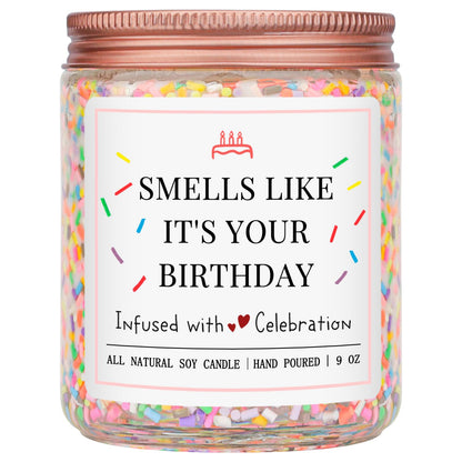 Homsolver 40th Birthday Gifts for Women Ideas, Decorations Gifts for 40 Year Old Woman, 40th Birthday Candles - Limited Edition 1986 Handmade (Vanilla Birthday Cake Scent with Sprinkles)