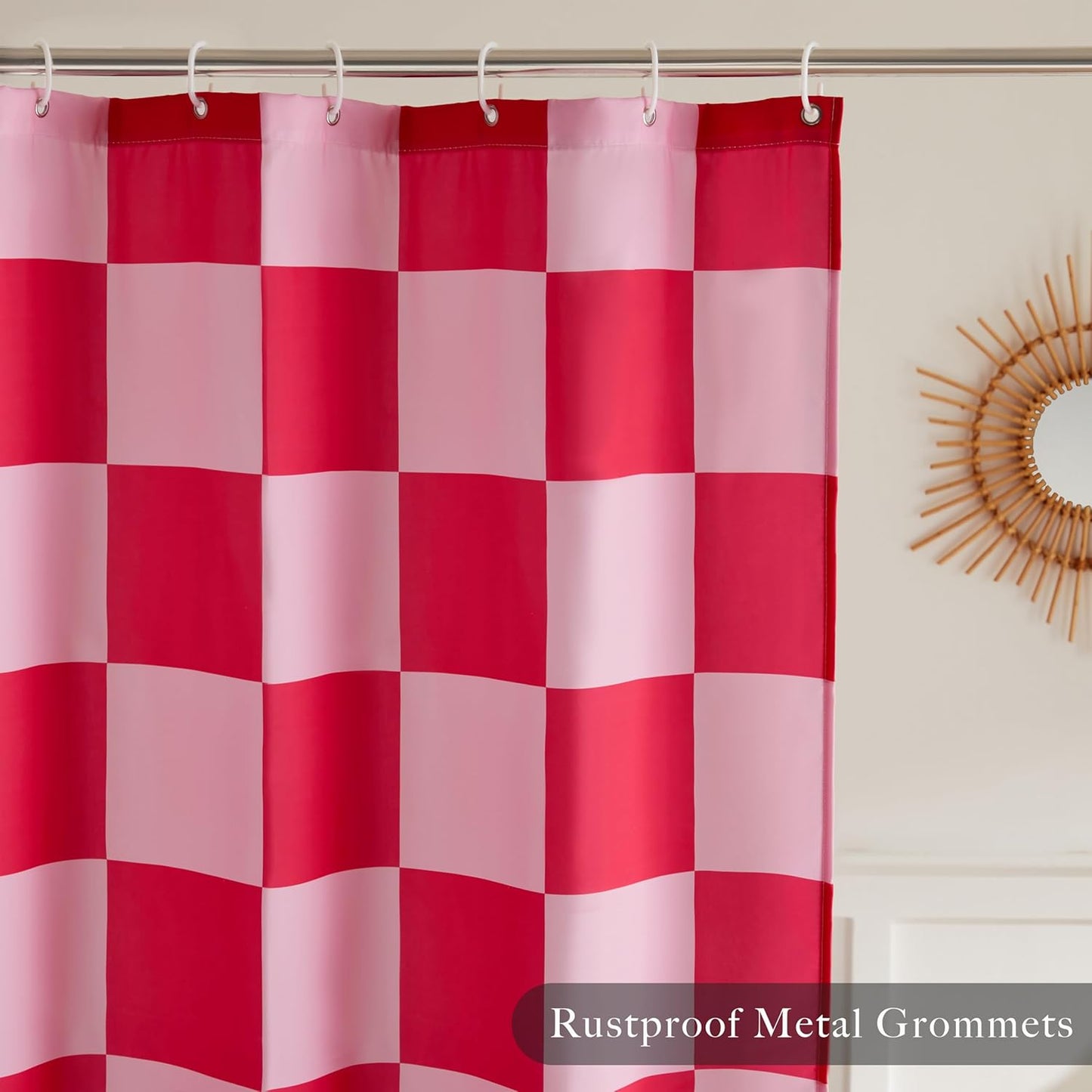 Ohocut Checkered Shower Curtain - A Sweet Retro Touch for Your Bathroom