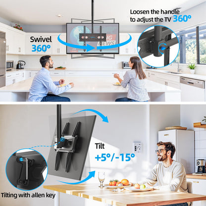 USX STAR Corner TV Wall Mount Long Arm TV Mount Bracket for 37-84 Inch TVs, Full Motion TVs Wall Mounts with 32” Articulating Arms Extension & Tilt & Swivel, Max VESA 600x400mm, Holds up to 100 lbs