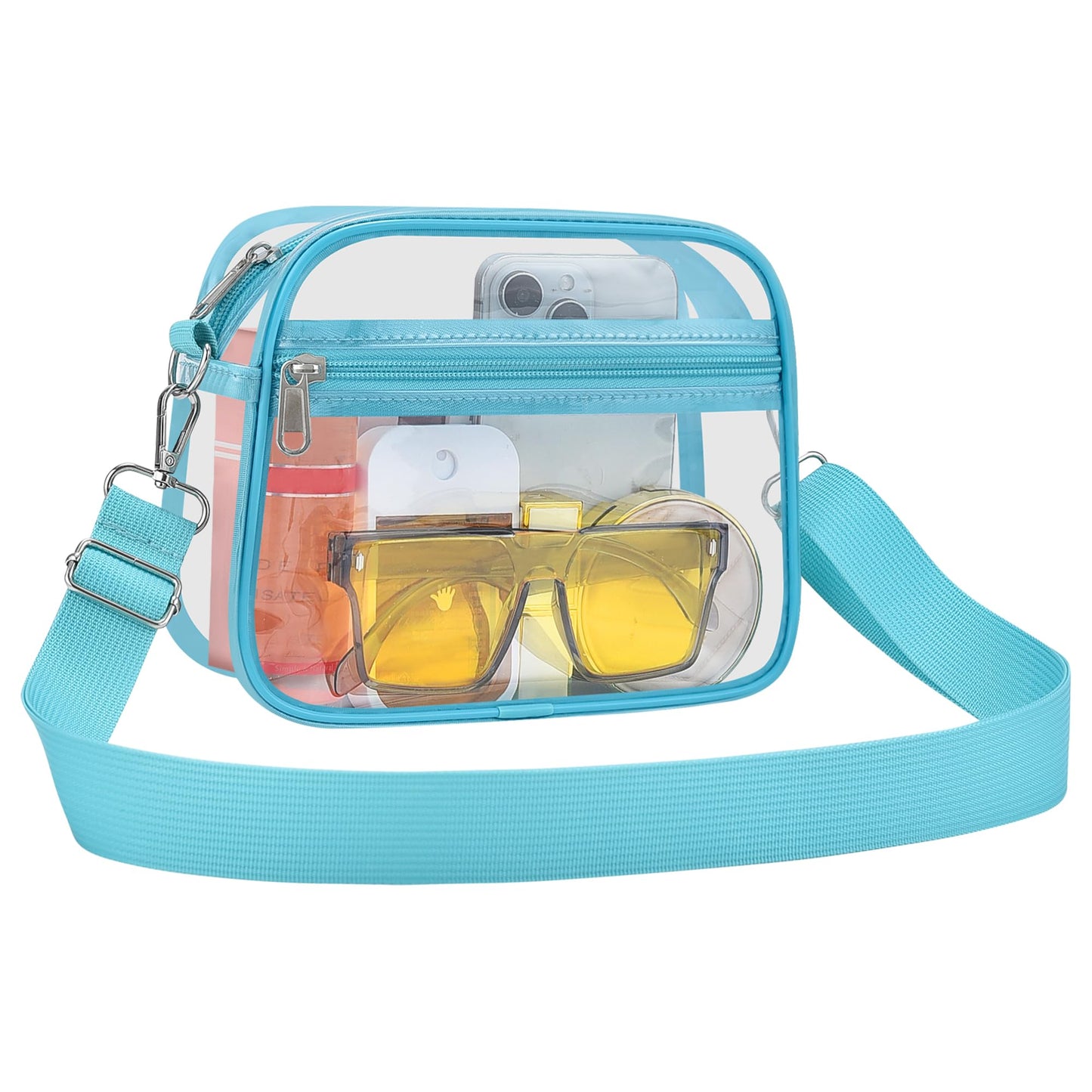 Clear Bag for Stadium Events Clear Sports Fan Handbags Purses with Adjustbale Strap for Concerts Festivals Game Day