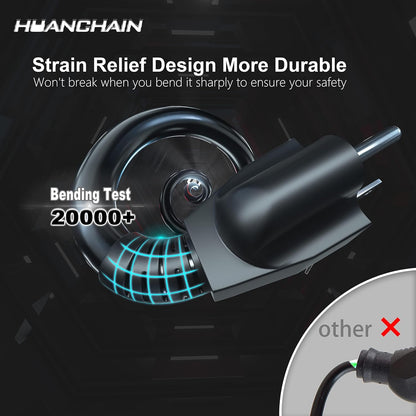 HUANCHAIN Indoor Outdoor Black Extension Cord 25 ft Waterproof, 16/3 Gauge Flexible Cold-Resistant Appliance Cable Outside, 13A 1625W 16AWG SJTW, 3 Prong Electric Cord, ETL