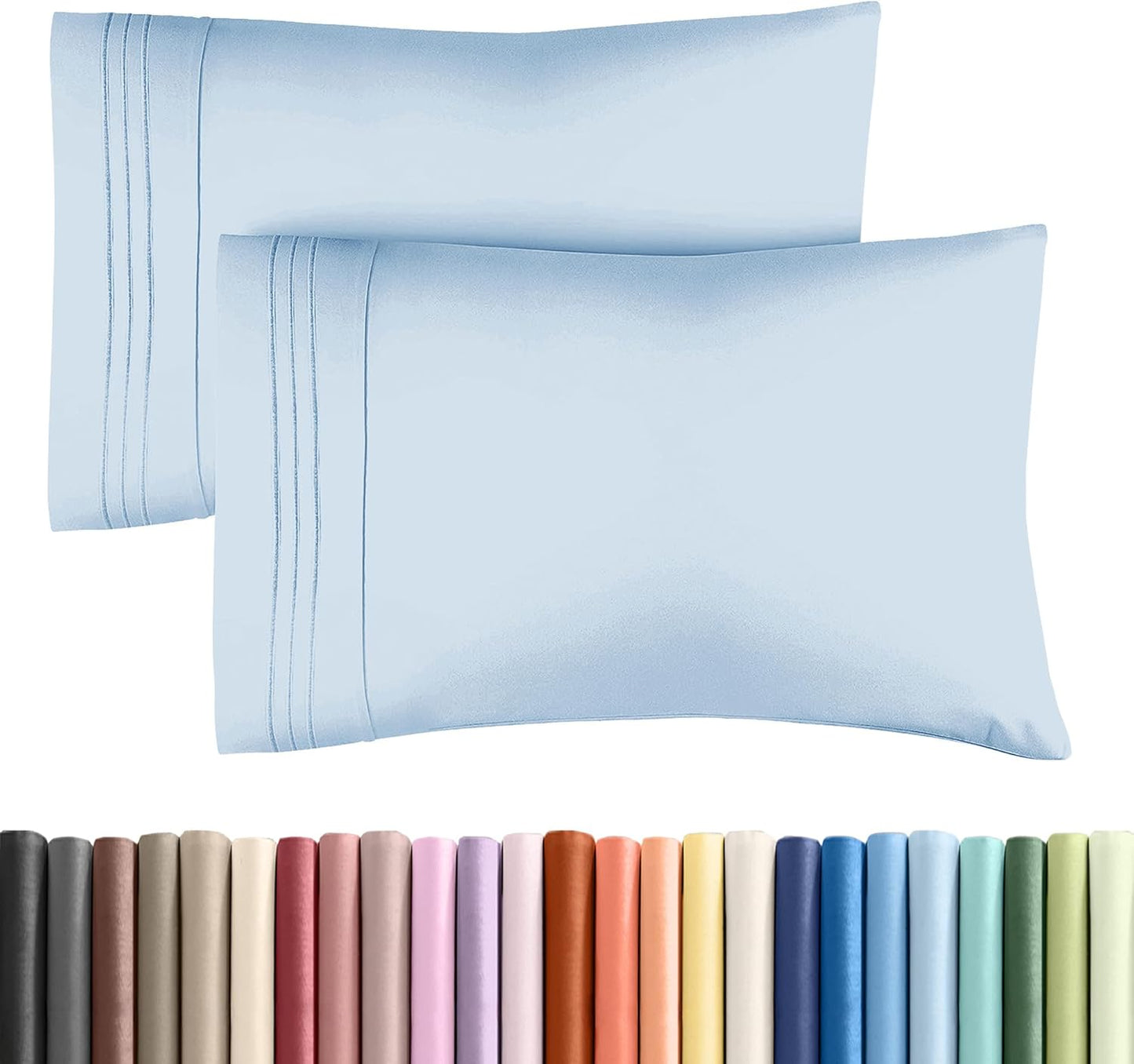 Queen18 - Sky Blue2-Pack Pillowcases
