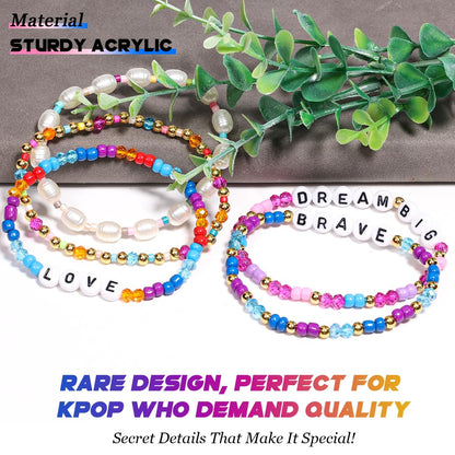 AICase 18K Gold Plated Clover Bracelet Dupes Gold/White/Black Bracelet Set for Women Flower Leaf Lucky Clover Bracelets Trendy Jewelry Birthday Gifts for Women/MoM/Friends