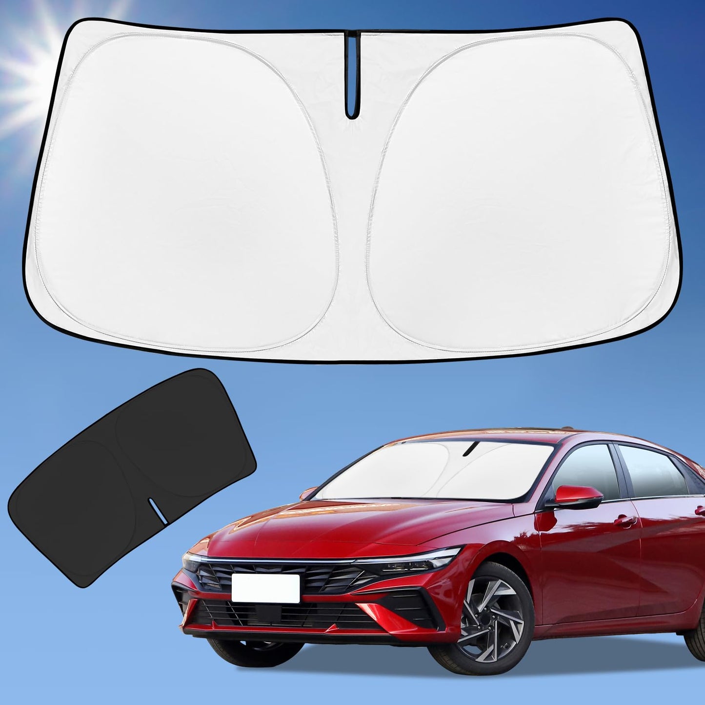 for Toyota Tacoma 2016-2023 2024 2025 2026 Sun Shade Sunshade Windshield Cover - 4 Layers Front Window Shade Custom Fit Tacoma 2Dr 4Dr Pickup Sun Visor 240T Shade Blocks UV Rays Car Accessories