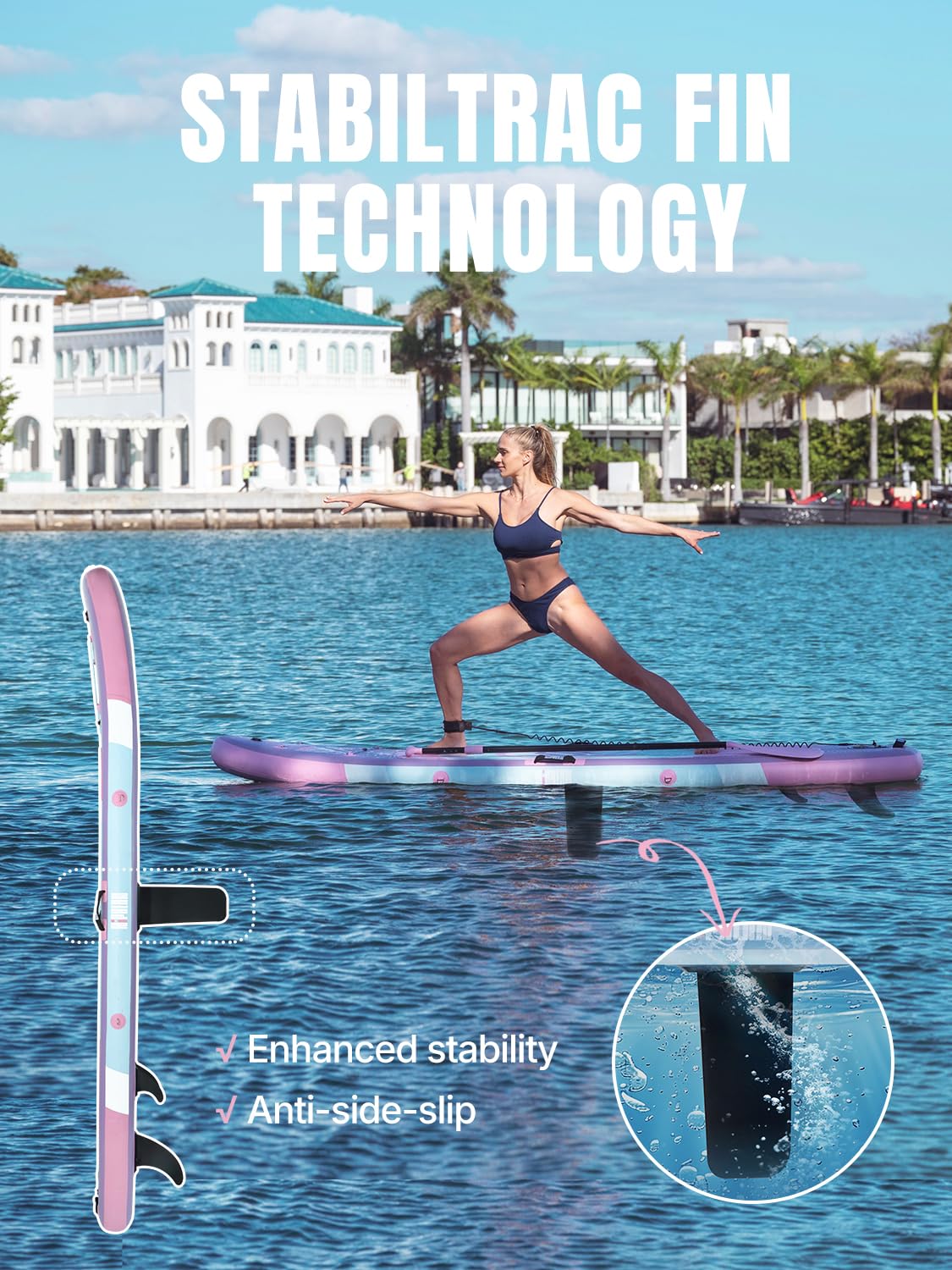 Niphean（Ultra-Light） Inflatable Paddle Board with StabilTrac Fin and Durable SUP Accessories, 10' Stand Up Paddle Boards for Adults & Youth, Versatile Yoga Paddle Board, Gift Ideas