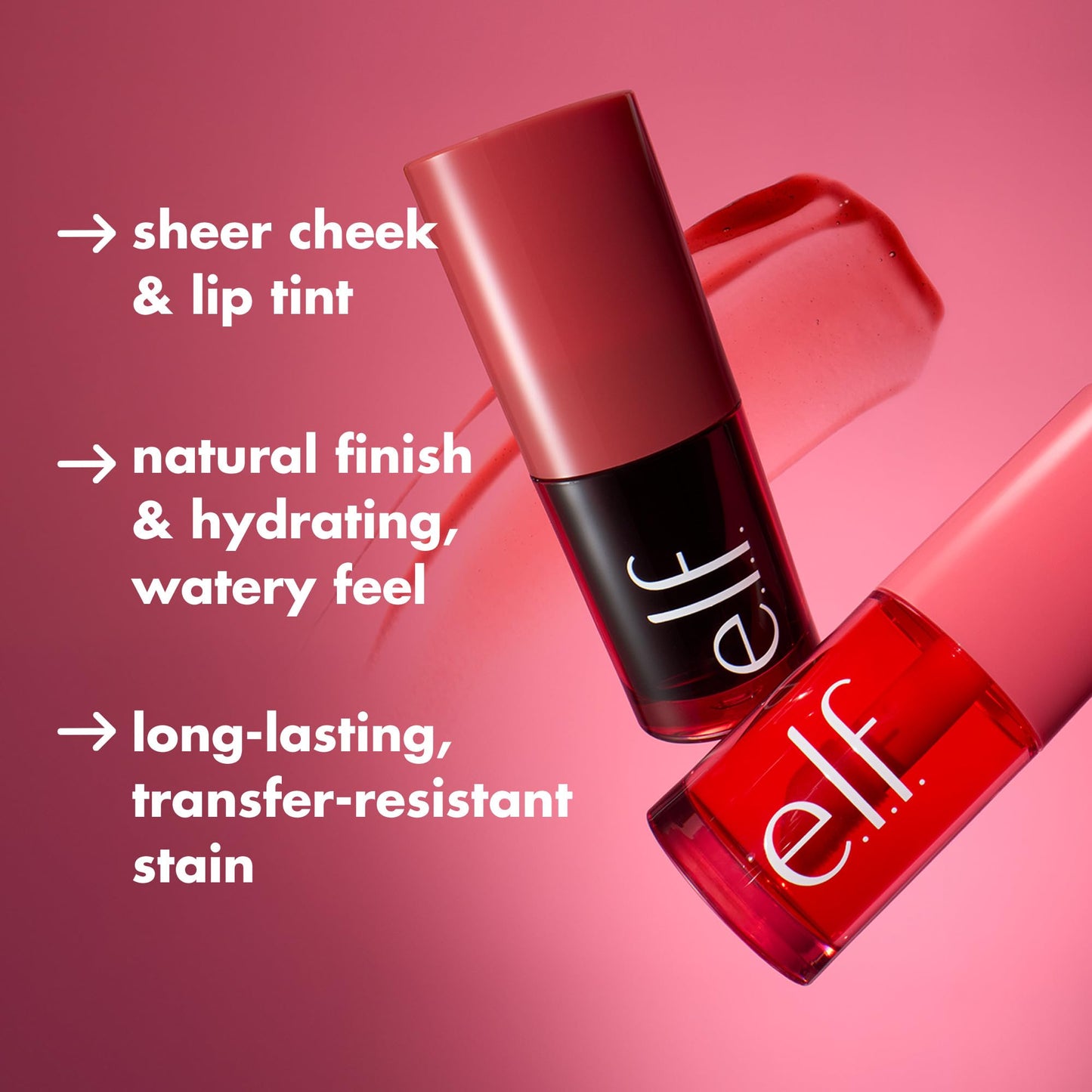 e.l.f. Sheer For It Blush Tint, vielseitig, langanhaltendes Lippen- & Wangen-Make-up, kreiert ein natürlich frisches Finish, vegan & tierversuchsfrei, Plums Up