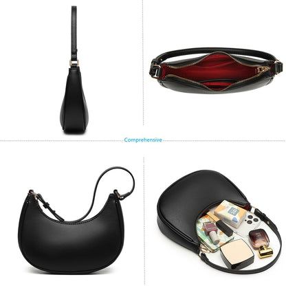 Barabum Kleine Umhängetasche für Damen, halbmondförmige Geldbörse, Y2K Trend Clutch Handtaschen