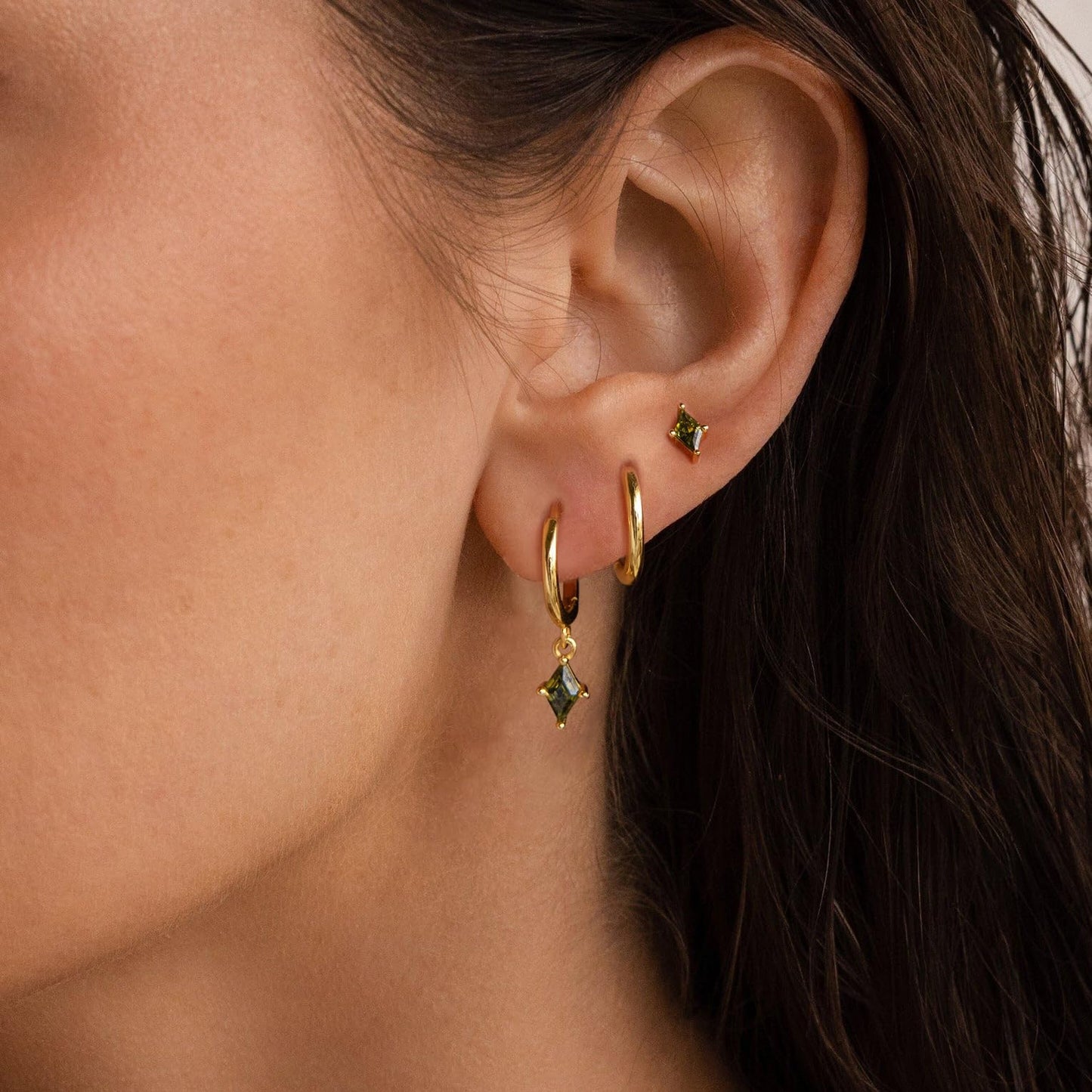 Gold Earrings For Women, Dainty Huggie Earrings Stack 14K Gold Plated Pearl Dangle Earrings for Women Trendy Cute Hypoallergenic Unique Gold Earring Stack Fashion Gold Jewelry Gifts