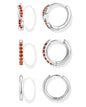 Inerney 14K Gold Plated Huggie Hoop Earrings for Women, Small Sterling Silver Earring Set Hypoallergenic Cartilage Helix Stacks, Mini Dainty Cute Trendy Birthstone Jewelry Gift for Multiple Piercings