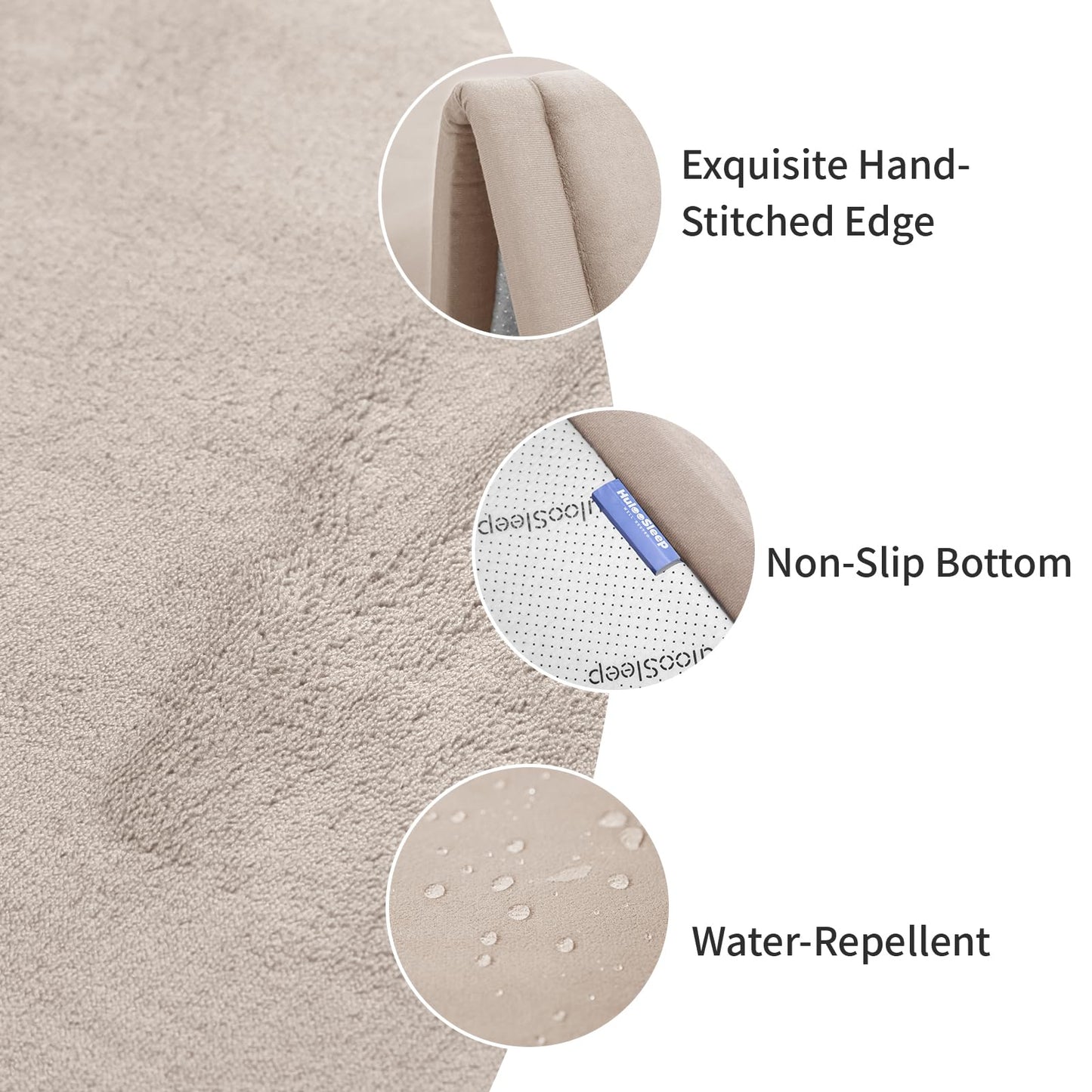 Huloo Sleep Ultra Soft Baby Spielmatte für den Boden, 3,3 cm dicke Elasti-Foam 127x127 cm Laufgittermatte für Kleinkinder, rutschfeste Rückseite, sicher zum Krabbeln und für die Bauchlage, Tatami-Stil (Dunkelgrau)