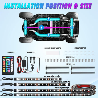 Nilight 6PCS Golf Cart Underbody Light Kit with Canopy Lights Dream Color Multi-Mode Neon Accent Lighting APP Remote Control Sound Active Music Sync IP67 Waterproof 12V-66V for EZGO Yamaha Club Car