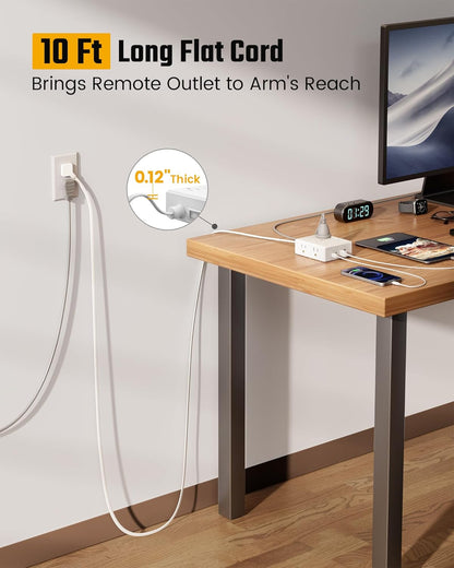 10Ft Extension Cord with Multiple Outlets: A Game-Changer for Home Offices and Dorm Rooms