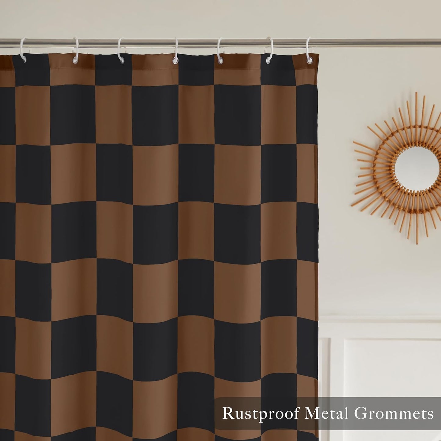 Ohocut Checkered Shower Curtain: A Cute and Practical Addition to Your Bathroom