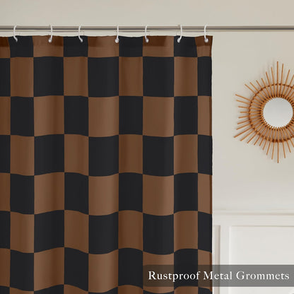 Ohocut Checkered Shower Curtain: A Cute and Practical Addition to Your Bathroom