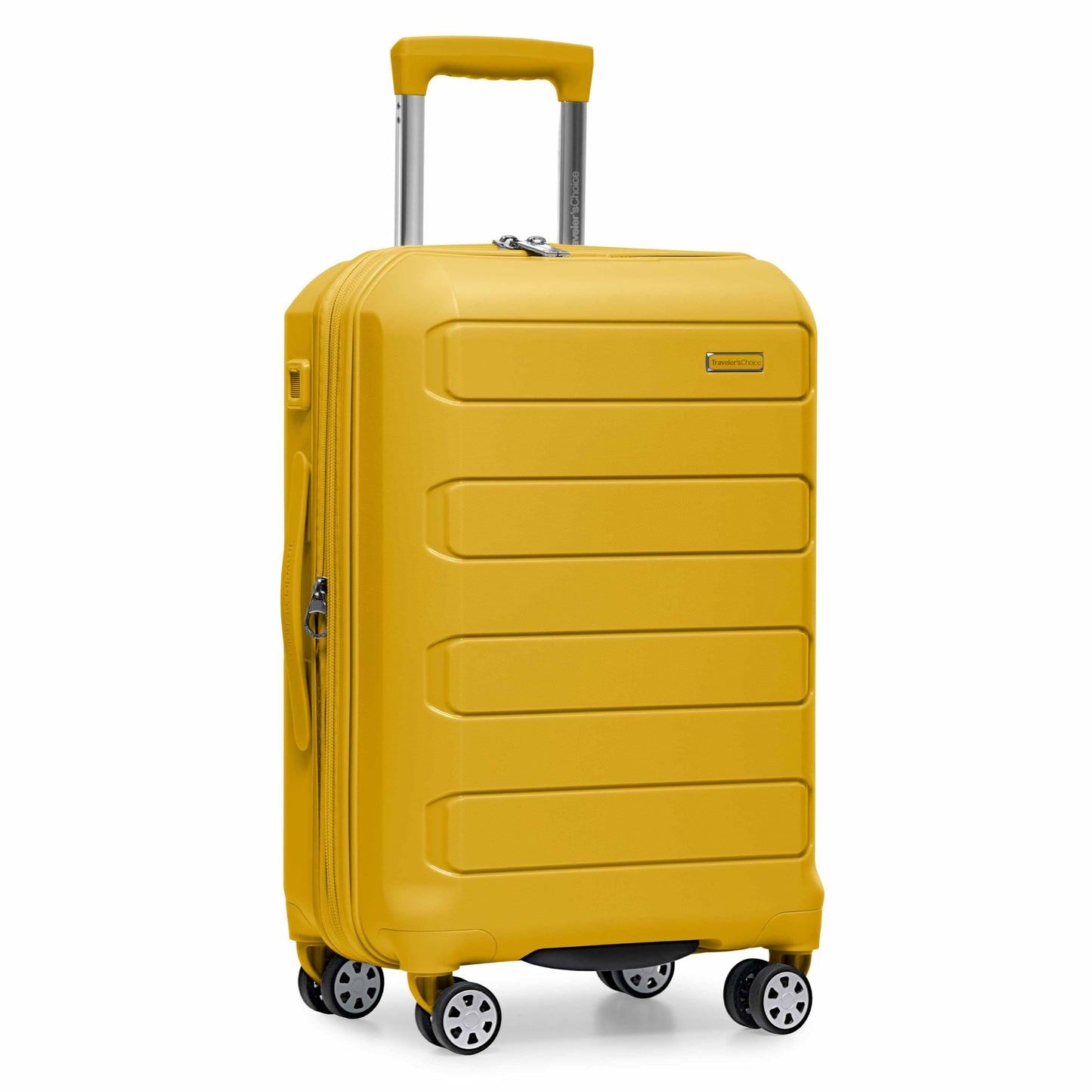 Traveler's Choice Pagosa Hardshell Expandable Luggage with Spinner Wheels, Slate Blue, 3-Piece Set (22/27/30)